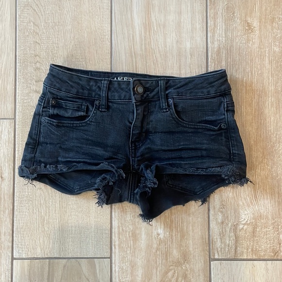 American Eagle Outfitters Pants - American eagle black super low Shortie